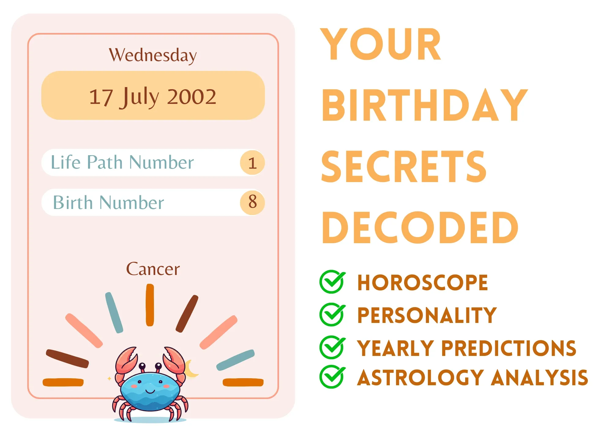 Astrology Overview for July 17, 2002: Cancer Zodiac and Personality